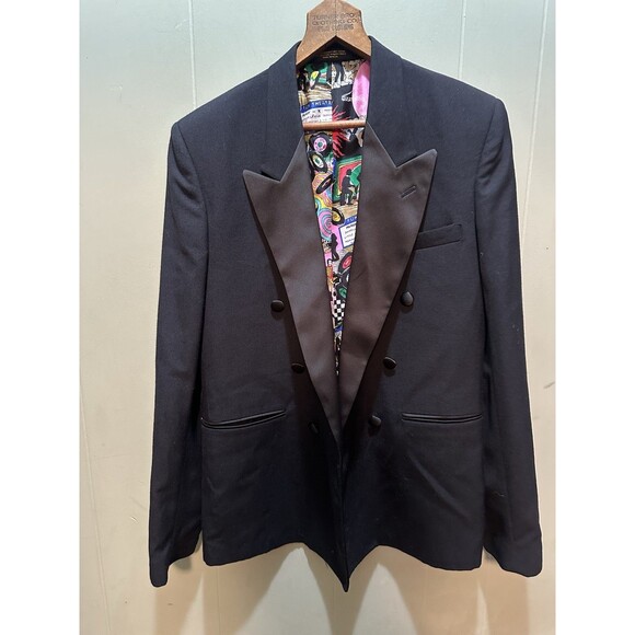 Nicole Miller Blazer Performing Arts Lined Silly Funny 3 Button Women’s Size 10R - Picture 1 of 6